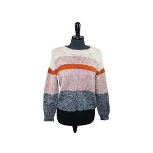 Lou & Grey For LOFT Striped Sweater Pullover Crewneck Short S